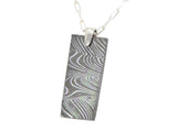 Meteorite Damascus Pendant I Sterling Silver Necklace - Meteorite Jewelry