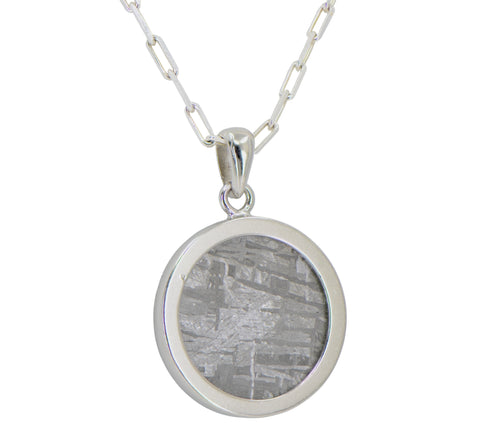 Beautiful GIBEON meteorite pendant I Sterling Silver Necklace - Meteorite Jewelry