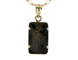 Martian Meteorite Pendant - Genuine Mars Meteorite Jewelry - 14Kt Gold