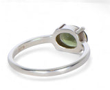 MOLDAVITE Glass Beautiful Faceted Ring - Size 7 - Jewelry