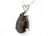 Moon Drop Necklace I Lunar Meteorite Jewelry I Silver Pendant