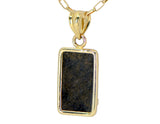 Martian Meteorite Pendant - Genuine Mars Meteorite Jewelry - 14Kt Gold