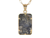 Moon Pendant - Genuine Lunar Meteorite Jewelry - 14Kt Gold