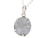 Crescent Moon GIBEON meteorite pendant I Sterling Silver Necklace - Meteorite Jewelry