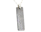 Meteorite Damascus Pendant I Sterling Silver Necklace - Meteorite Jewelry