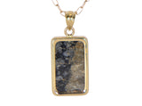 Moon Pendant - Genuine Lunar Meteorite Jewelry - 14Kt Gold