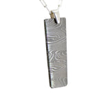 Meteorite Damascus Pendant I Sterling Silver Necklace - Meteorite Jewelry