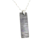 Meteorite Damascus Pendant I Sterling Silver Necklace - Meteorite Jewelry