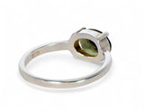MOLDAVITE Glass Beautiful Faceted Ring - Size 5.75 - Jewelry