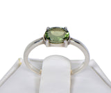 MOLDAVITE Glass Beautiful Faceted Ring - Size 5.75 - Jewelry