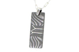 Meteorite Damascus Pendant I Sterling Silver Necklace - Meteorite Jewelry