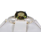 MOLDAVITE Glass Beautiful Faceted Ring - Size 5.75 - Jewelry