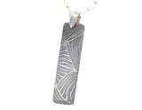 Meteorite Damascus Pendant I Sterling Silver Necklace - Meteorite Jewelry