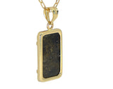 Martian Meteorite Pendant - Genuine Mars Meteorite Jewelry - 14Kt Gold