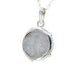 Crescent Moon GIBEON meteorite pendant I Sterling Silver Necklace - Meteorite Jewelry