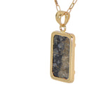 Moon Pendant - Genuine Lunar Meteorite Jewelry - 14Kt Gold