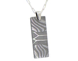 Meteorite Damascus Pendant I Sterling Silver Necklace - Meteorite Jewelry