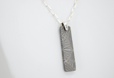 Meteorite Damascus Pendant I Sterling Silver Necklace - Meteorite Jewelry