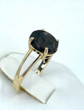 Selene Moon Ring - Genuine Lunar Meteorite Jewelry - Size 7