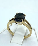 Selene Moon Ring - Genuine Lunar Meteorite Jewelry - Size 7