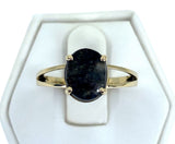 Selene Moon Ring - Genuine Lunar Meteorite Jewelry - Size 7