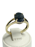 Selene Moon Ring - Genuine Lunar Meteorite Jewelry - Size 7