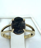 Selene Moon Ring - Genuine Lunar Meteorite Jewelry - Size 7