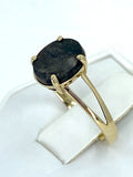 Selene Moon Ring - Genuine Lunar Meteorite Jewelry - Size 7