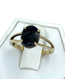Selene Moon Ring - Genuine Lunar Meteorite Jewelry - Size 7