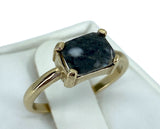 Mizuki Moon Ring - Lunar Meteorite Jewelry - Size 6