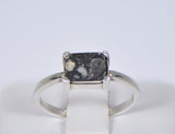 Moon Ring - Genuine Lunar Meteorite Jewelry - Size 8