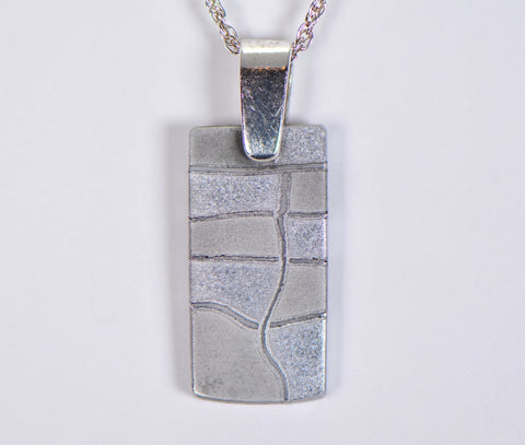 Meteorite Pendant I Beautiful Damascus Steel Pendant - Meteorite Jewelry