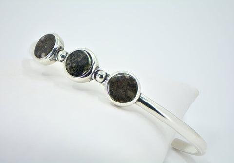 Lunar and Martian Meteorite Bracelet - The Plures Mundos Collection - Hand Crafted Meteorite Jewelry