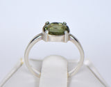 MOLDAVITE Glass Beautiful Faceted Ring - Size 5.5 - Jewelry