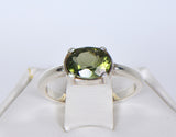 MOLDAVITE Glass Beautiful Faceted Ring - Size 5.5 - Jewelry