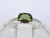MOLDAVITE Glass Beautiful Faceted Ring - Size 7 - Jewelry