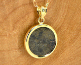 Mars Meteorite Necklace - Genuine Martian Meteorite Jewelry - 14Kt Gold