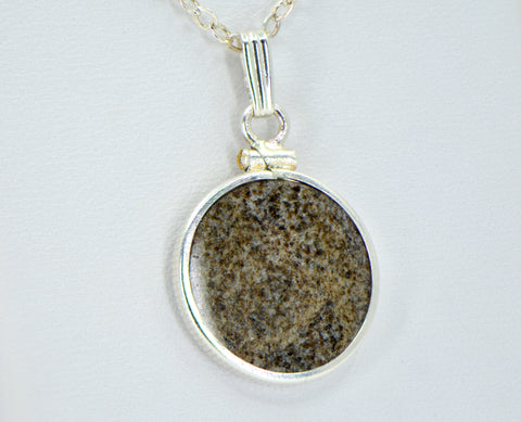 Eucrite HED Meteorite Pendant - Sterling Silver I Meteorite Jewelry