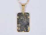 Moon Pendant - Genuine Lunar Meteorite Jewelry - 14Kt Gold