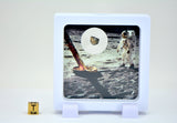 Lunar Meteorite in Display Frame I Amazing piece of the Moon I TOUAT 005