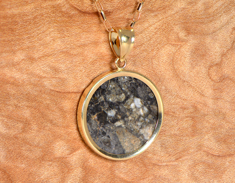 Moon Pendant - Genuine Lunar Meteorite Jewelry